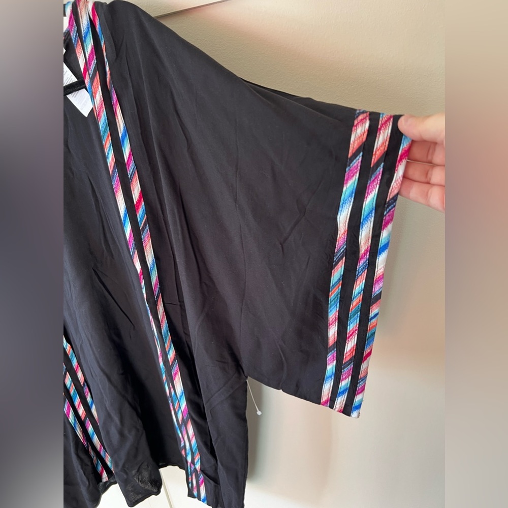 La Blanca NWOT Black Kimono Catalina Coast Swim Coverup One Size - Picture 4 of 12